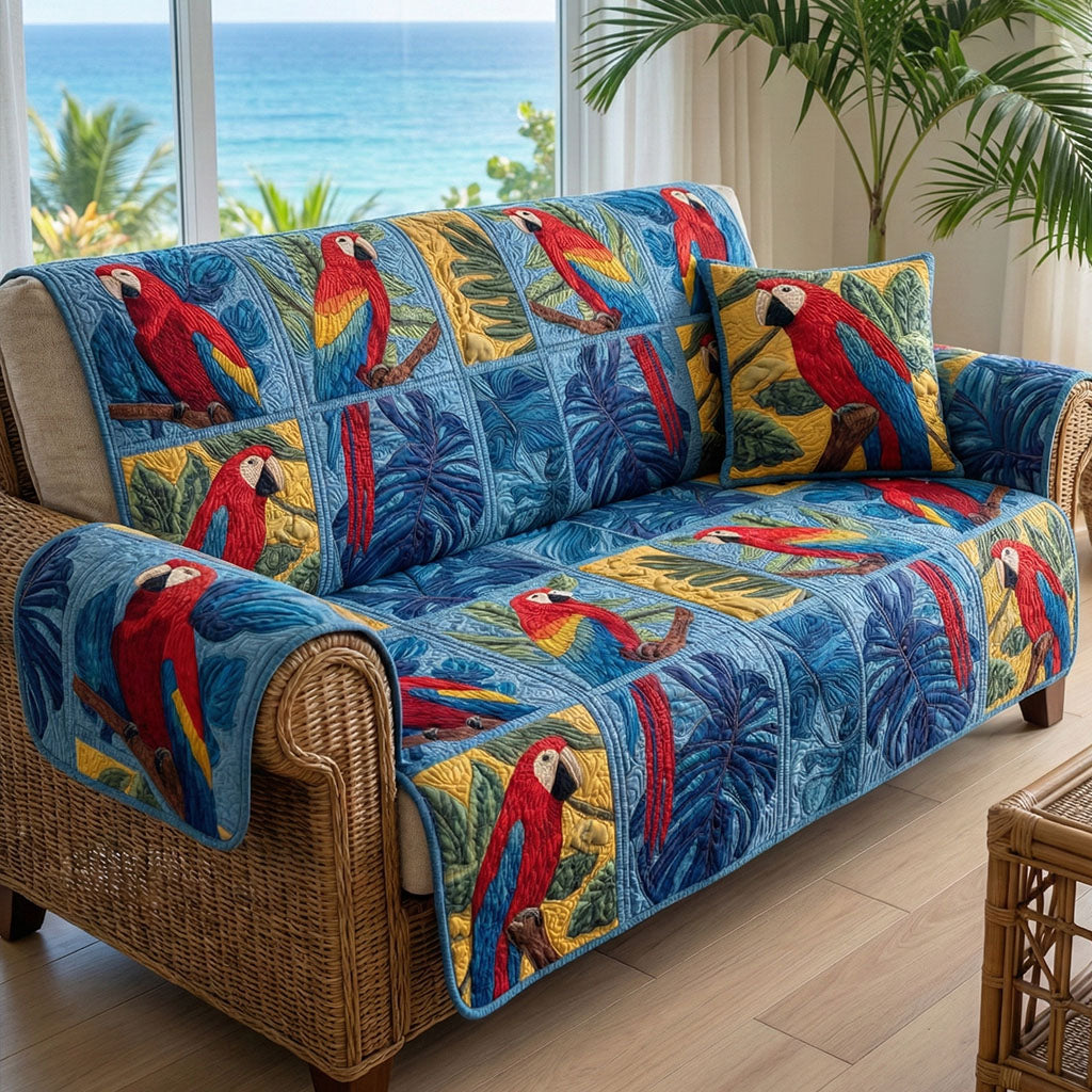 Jungle Breeze Quilted Sofa Cover NCU0NT12161