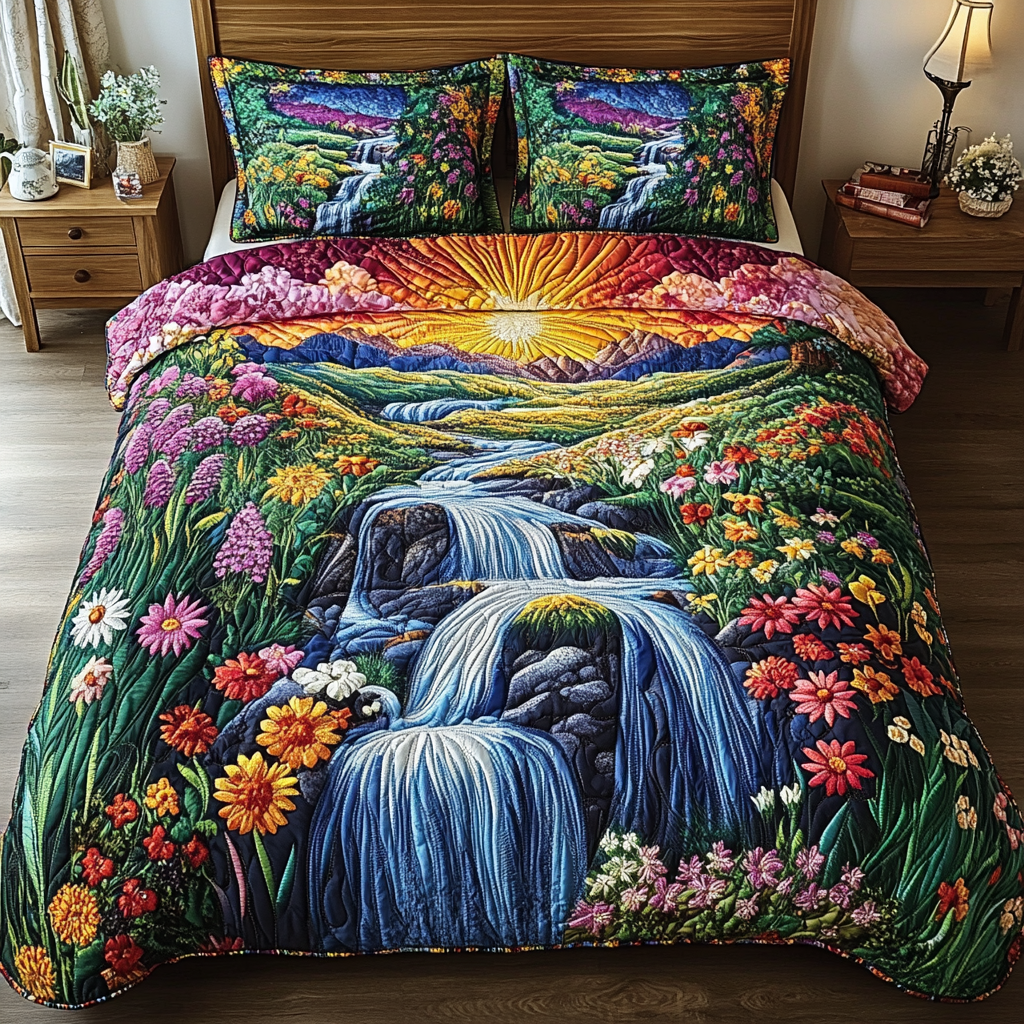 Jungle Dream 3-Piece Quilted Bedding Set NCU0VL2430