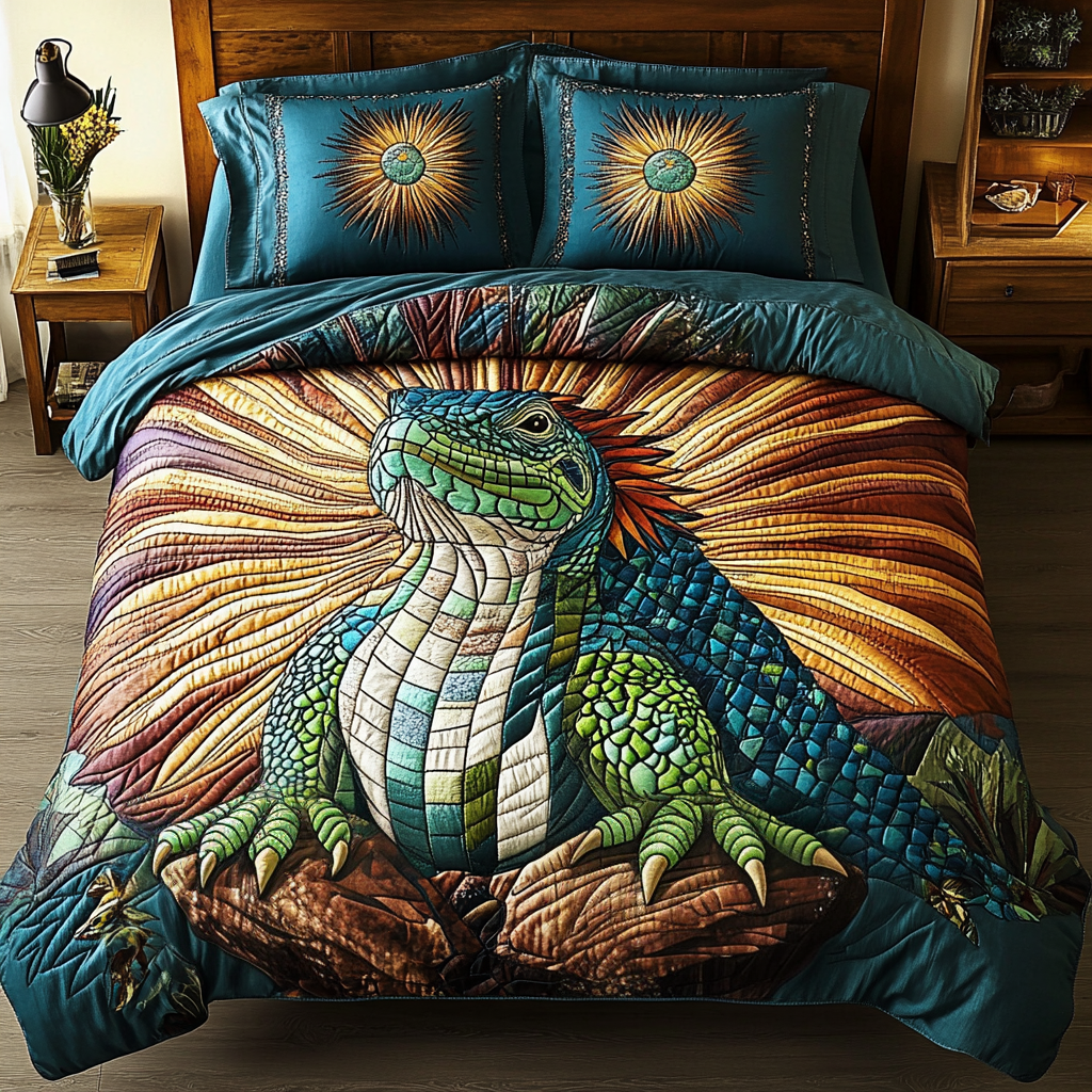 Jungle Drifter 3-Piece Quilted Bedding Set NCU0DK4677