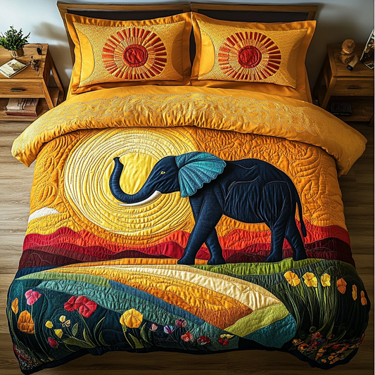 Jungle Giant 3-Piece Quilted Bedding Set NCU0DK4197