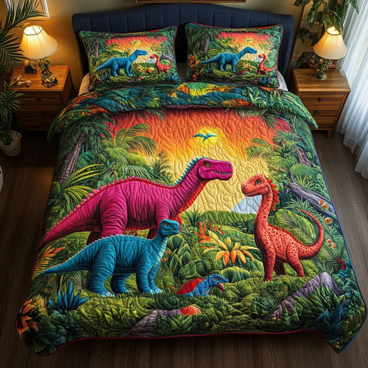 Jungle Giants 3-Piece Quilted Bedding Set NCU0NT6914