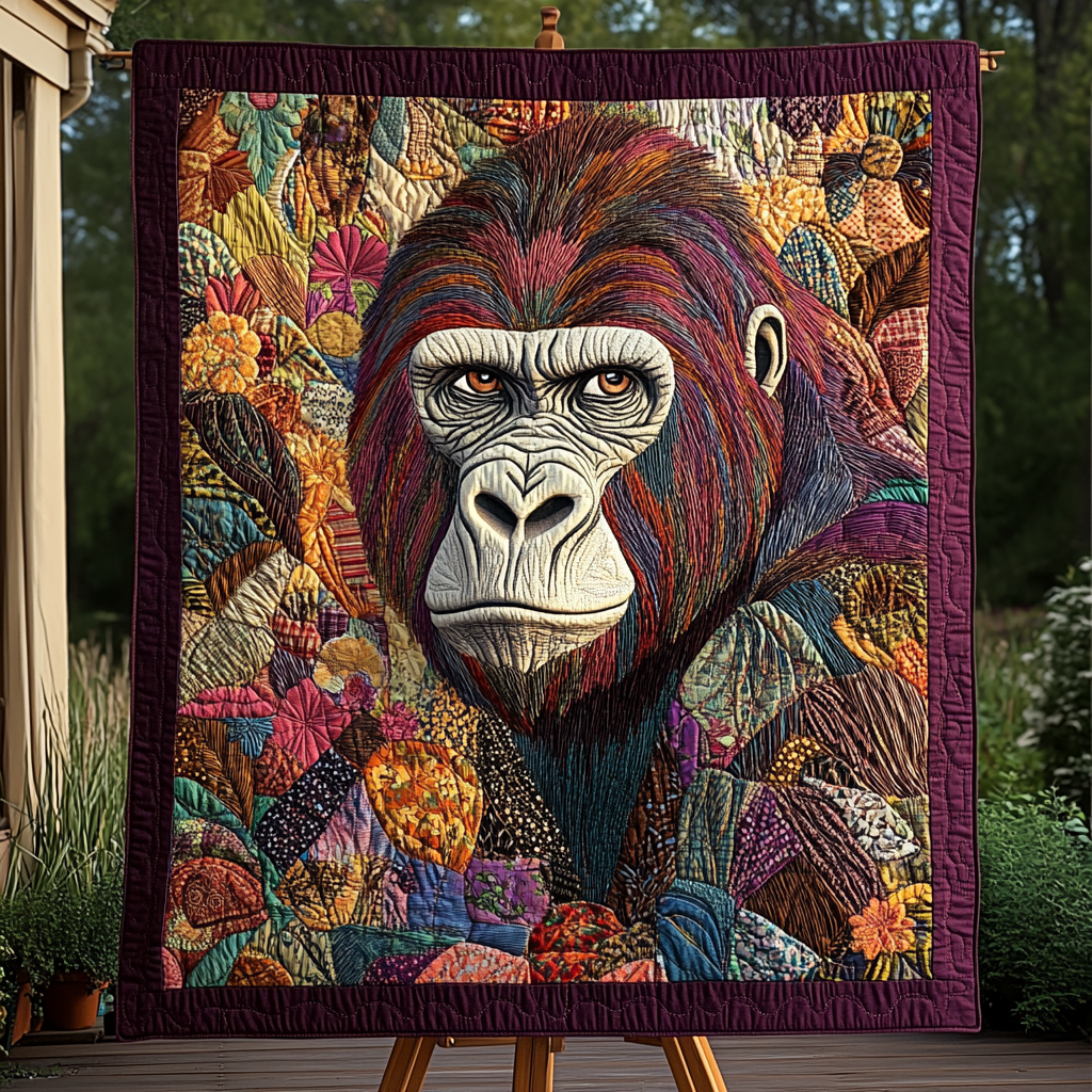 Jungle Gorilla Quilted Blanket NCU0DK4100