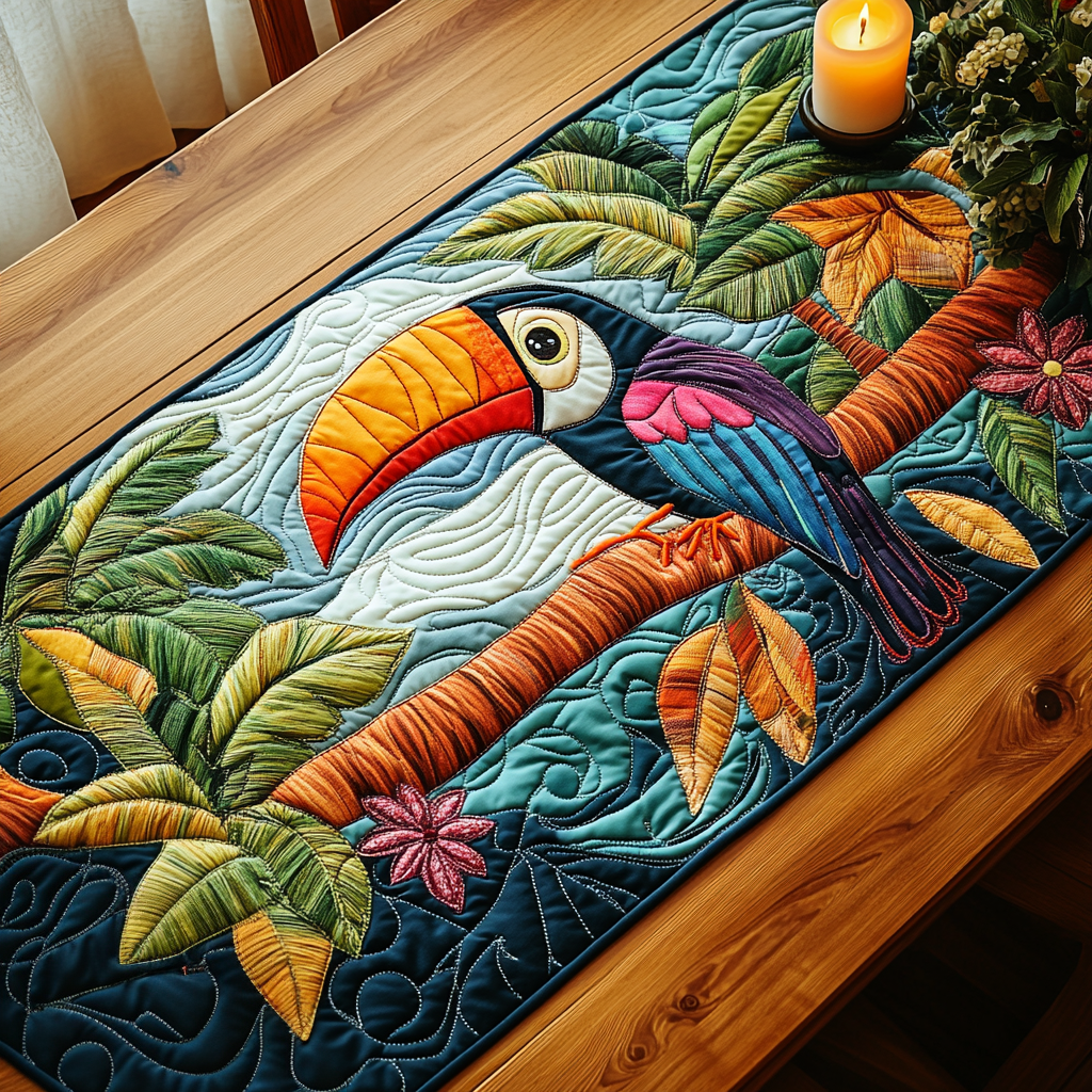 Jungle Joy Quilted Table Runner NCU0VH5275