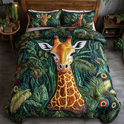 Jungle Majesty 3-Piece Quilted Bedding Set NCU0PT4355