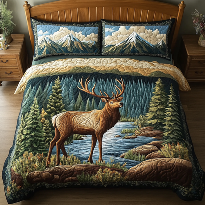 Jungle Peace 3-Piece Quilted Bedding Set NCU0VL2457