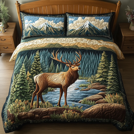Jungle Peace 3-Piece Quilted Bedding Set NCU0VL2457
