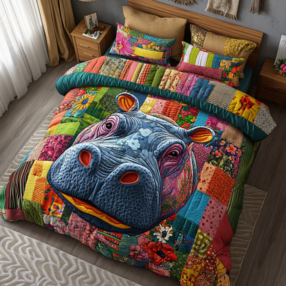 Jungle Snooze 3-Piece Quilted Bedding Set NCU0VH5408