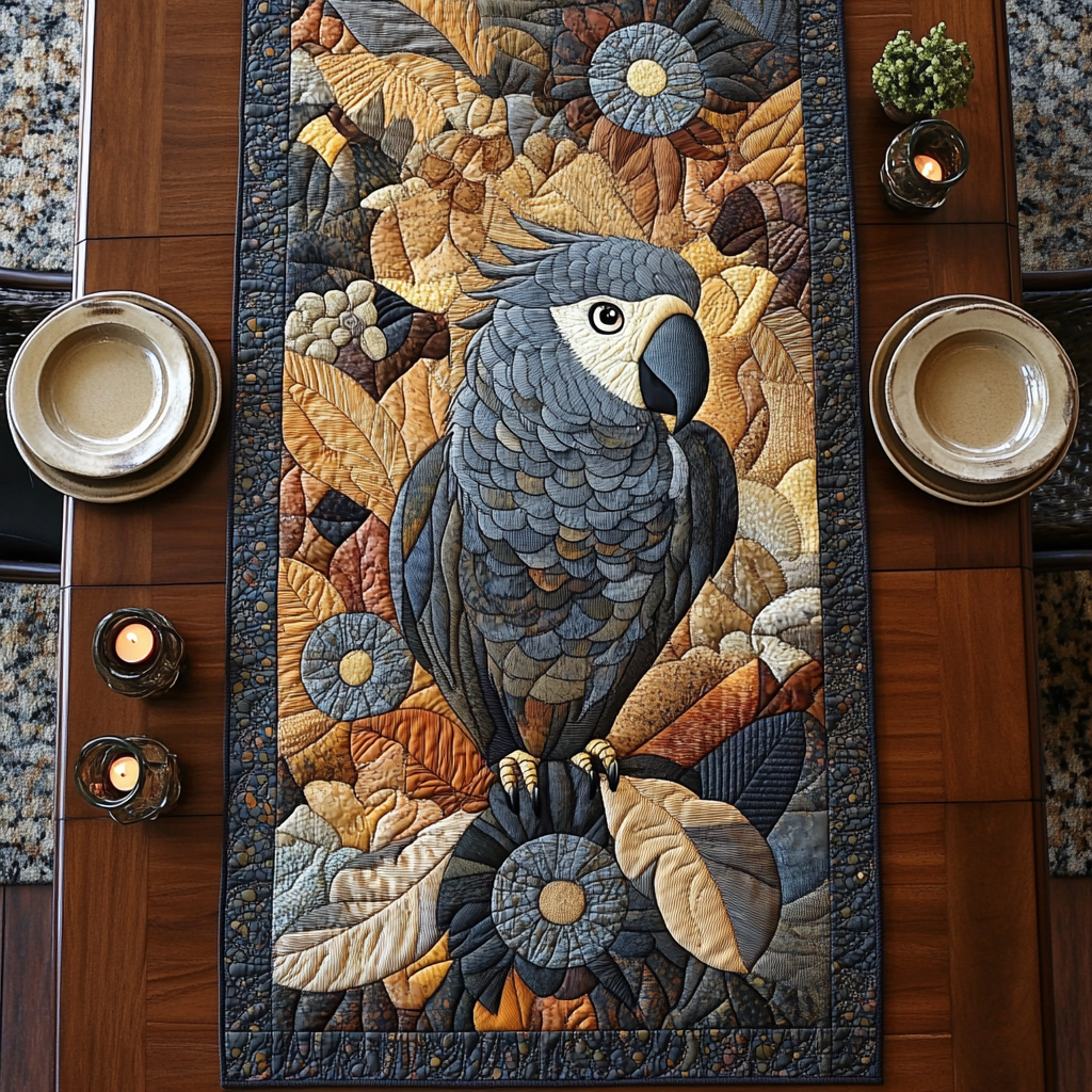 Jungle Whispers Quilted Table Runner NCU0DV3044