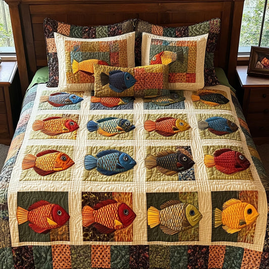 Junior Angler 3-Piece Quilted Bedding Set NCU0PT6951