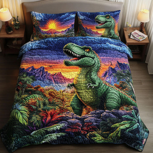 Jurassic Majesty 3-Piece Quilted Bedding Set NCU0NT6919