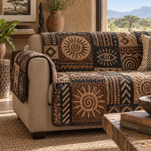 Kalahari Sun Quilted Sofa Cover NCU0VL4015
