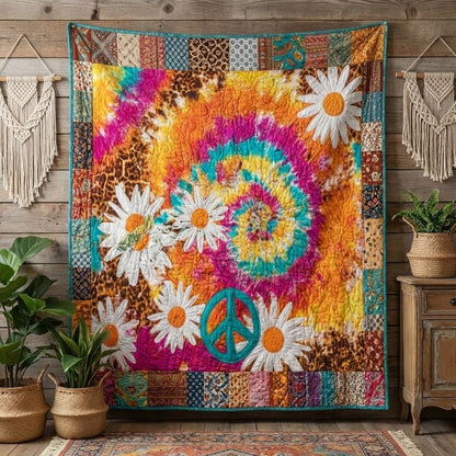 Kaleidoscope Daisies Quilted Blanket NCU0VL3403