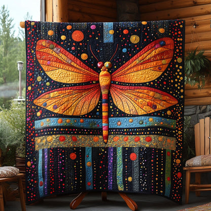 Kaleidoscope Dragonfly Quilted Blanket NCU0PT3224