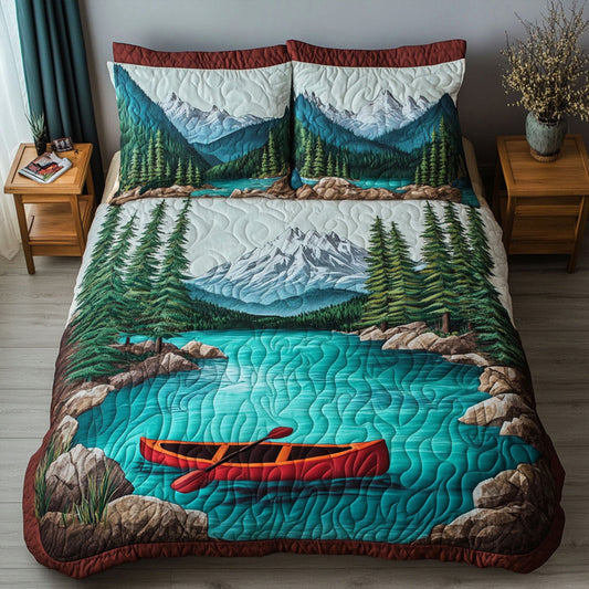 Kayak Adventure 3-Piece Quilted Bedding Set NCU0PT6489