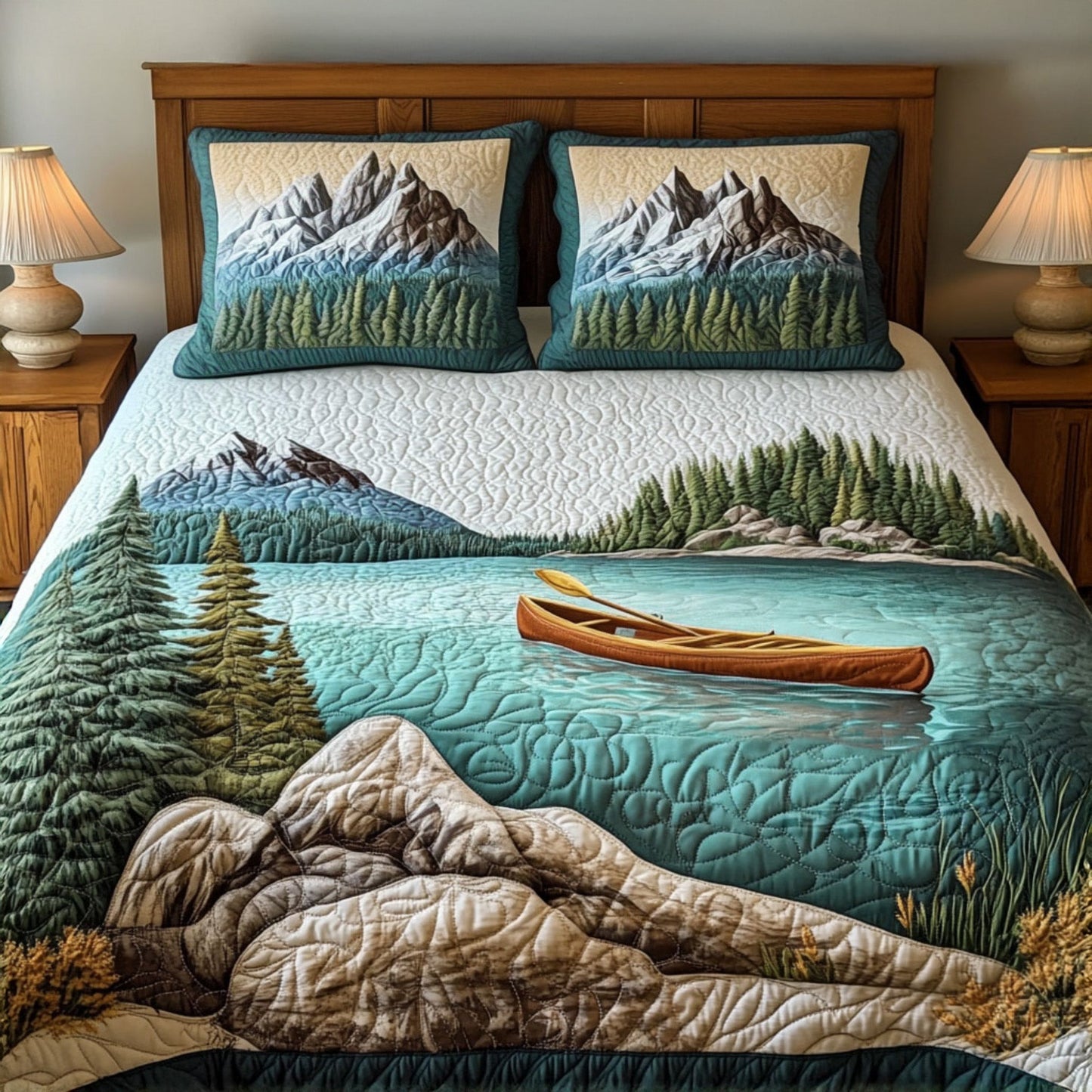 Kayak Escape 3-Piece Quilted Bedding Set NCU0PT6491