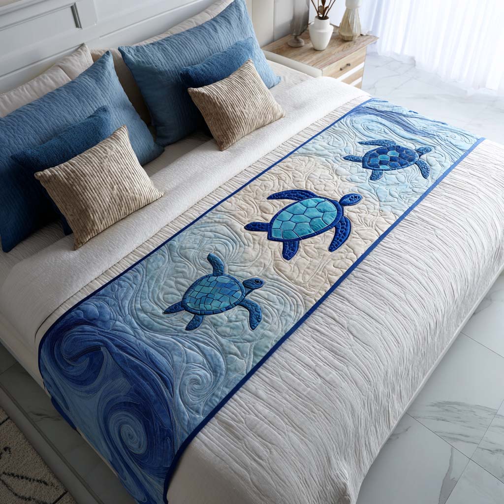 Keeper of the Tides Quilted Bed Runner NCU0PT9464