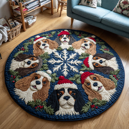 King Charles Ensemble Quilted Round Mat NCU0HH667