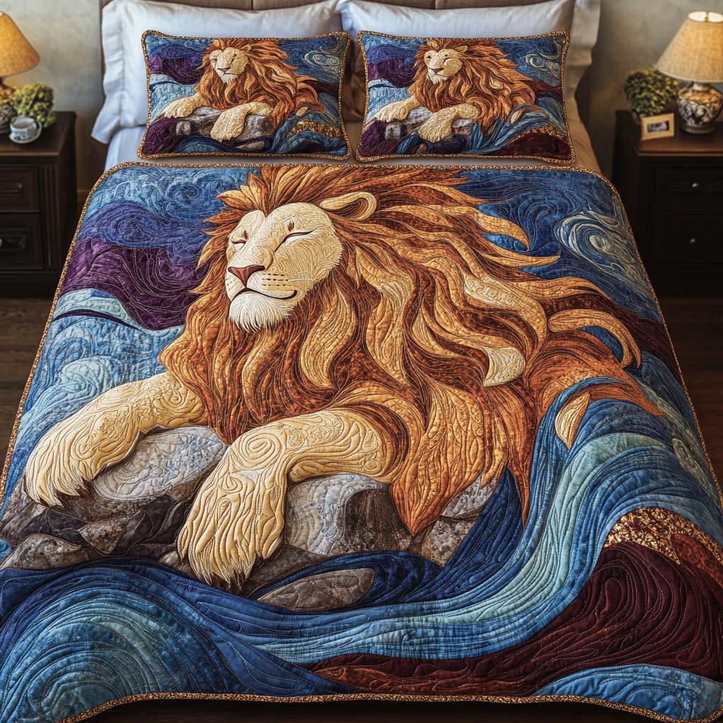 King Glory 3-Piece Quilted Bedding Set NCU0NT2411
