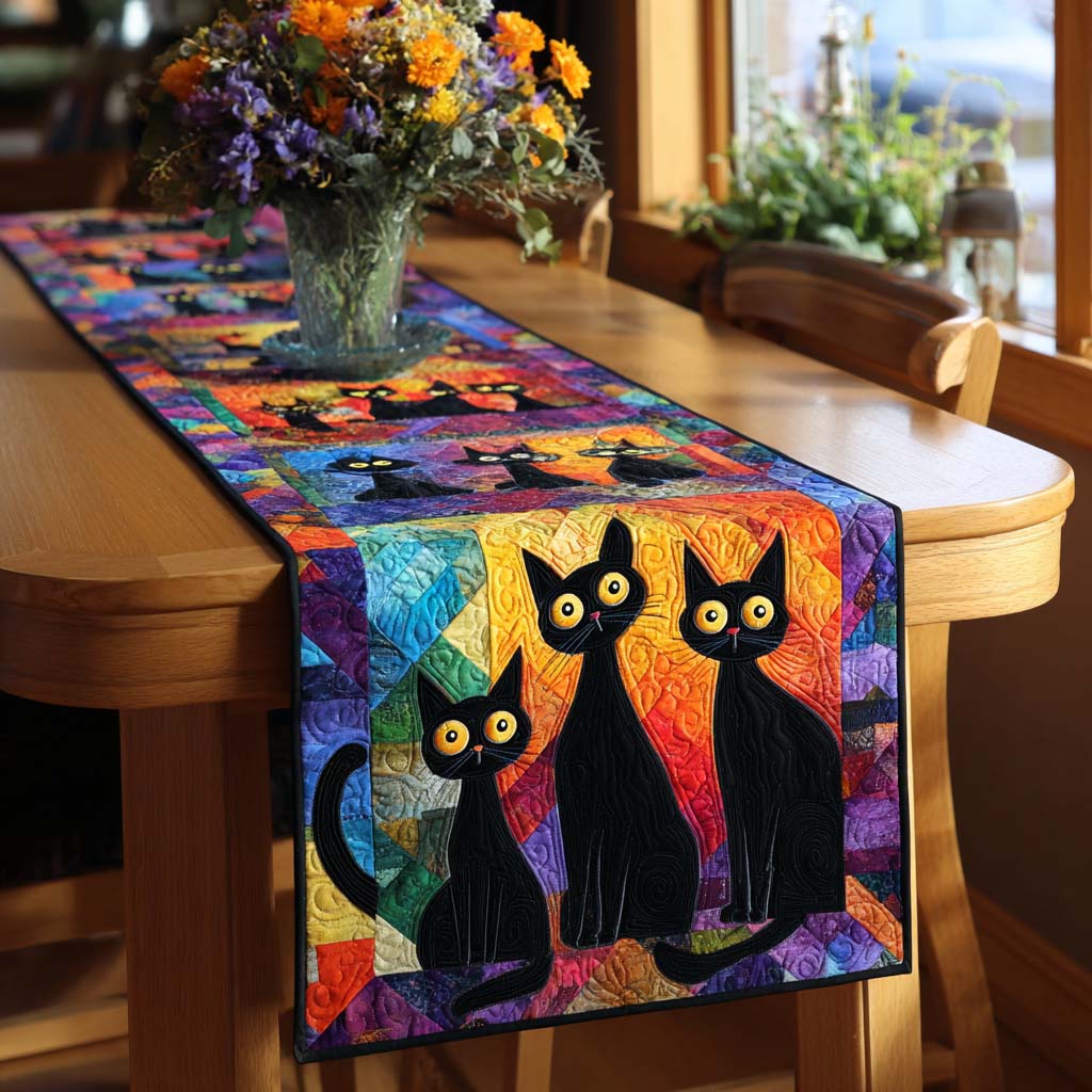Kitten Colors Quilted Table Runner NCU0NT9194