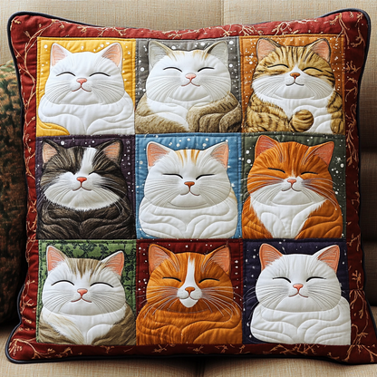 Kitten Snuggles Quilted Pillow Case NCU0TL1087