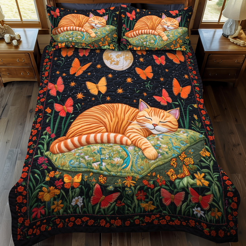 Kitty Dreams 3-Piece Quilted Bedding Set NCU0DK1621