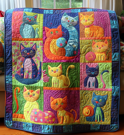 Kitty Kingdom Quilted Blanket NCU0DV622