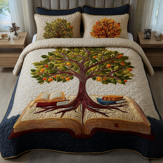 Knowledge Bloom 3-Piece Quilted Bedding Set NCU0DK10372