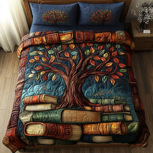 Knowledge Nest 3-Piece Quilted Bedding Set NCU0VH5944