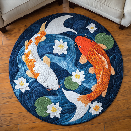 Koi Bliss Quilted Round Mat NCU0DK7616