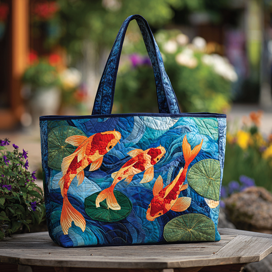 Koi Bloom Quilted Tote Bag NCU0DK8894
