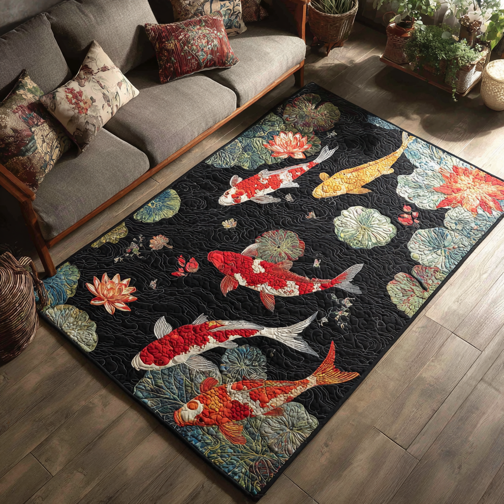 Koi Circle Area Rug NCU0DK10201