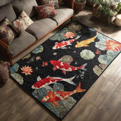 Koi Circle Area Rug NCU0DK10201