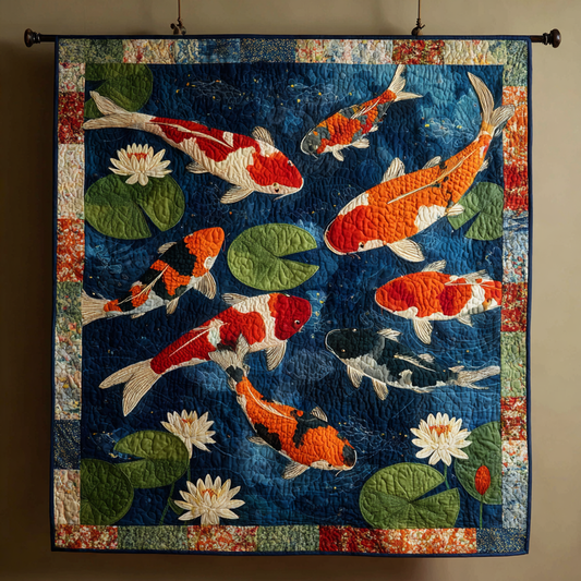 Koi Flow Quilted Blanket NCU0DK8577