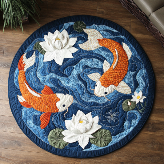 Koi Flow Quilted Round Mat NCU0DK7617
