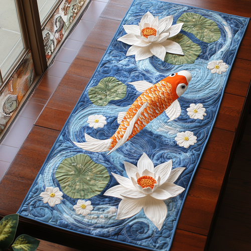 Koi Flow Quilted Table Runner NCU0DK7522