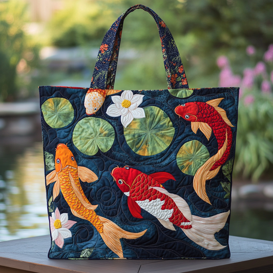 Koi Flow Quilted Tote Bag NCU0DK8891