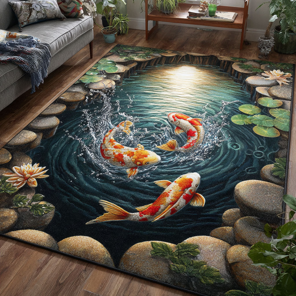 Koi Garden Area Rug NCU0TD2553