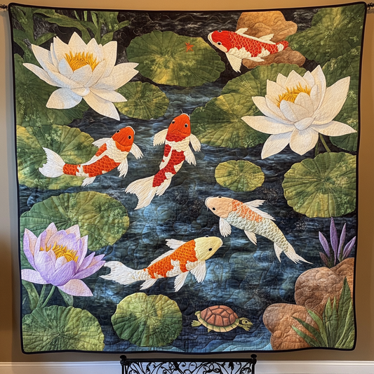 Koi Garden Quilted Blanket NCU0DK8578