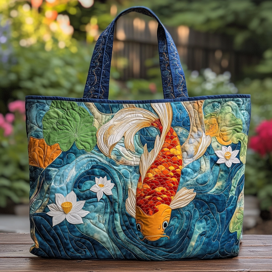 Koi Garden Quilted Tote Bag NCU0DK8889
