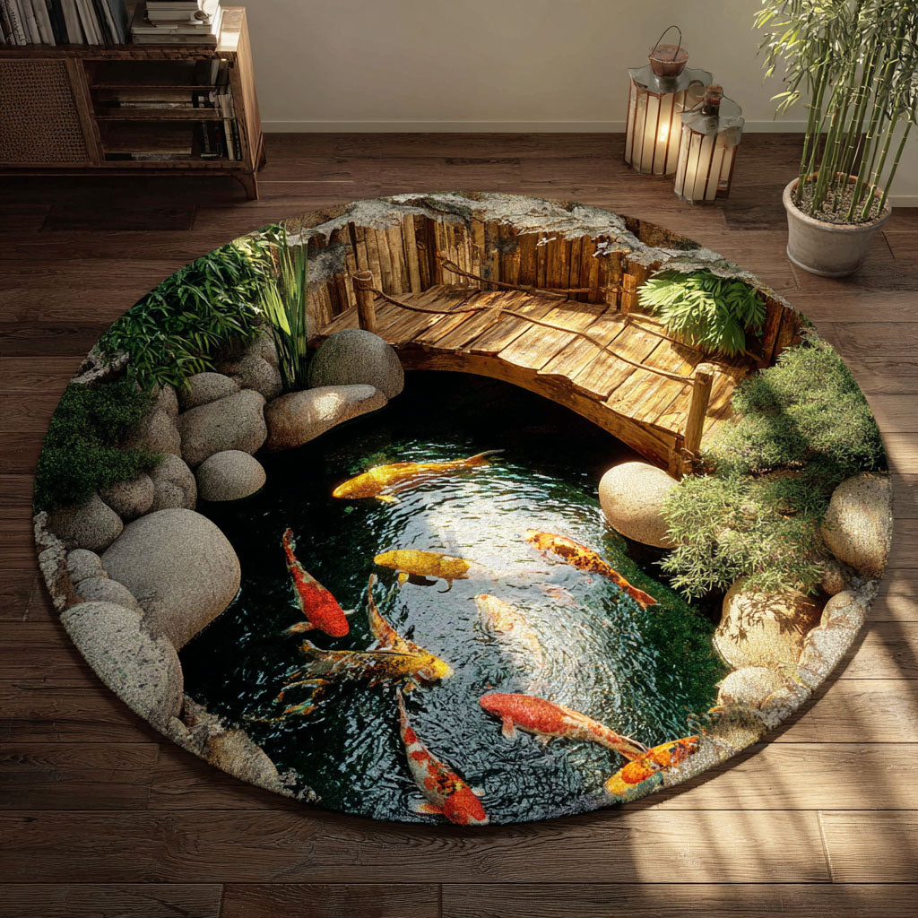 Koi Garden Round Carpet NCU0TD2546