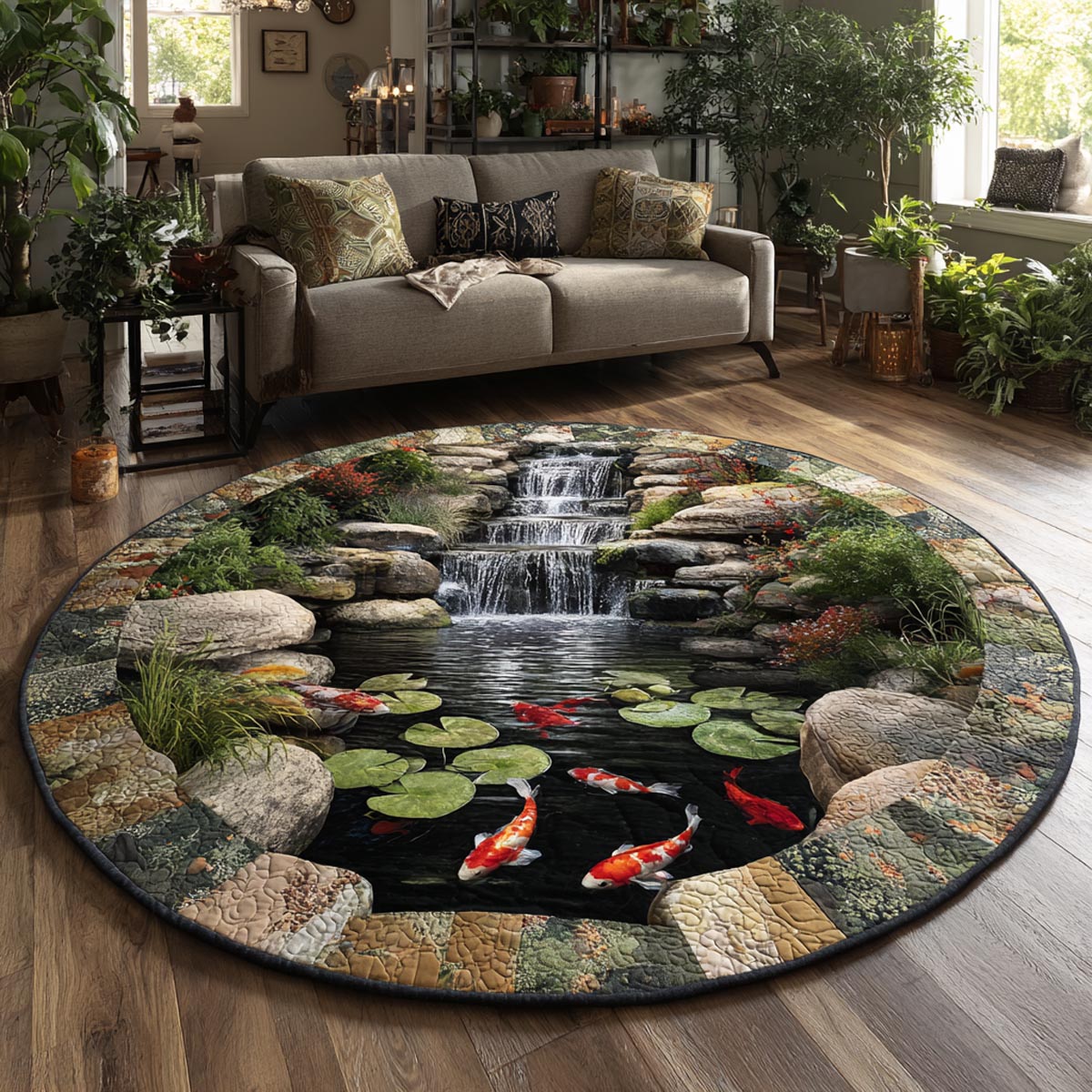 Koi Haven Round Carpet NCU0DV9407