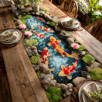 Koi Oasis Quilted Table Runner NCU0TV1772