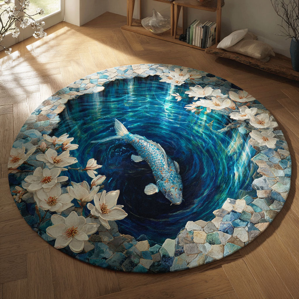 Koi Oasis Round Carpet NCU0TD2547