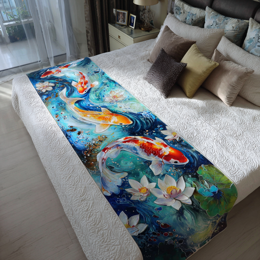 Koi Serenity Quilted Bed Runner NCU0DK8841