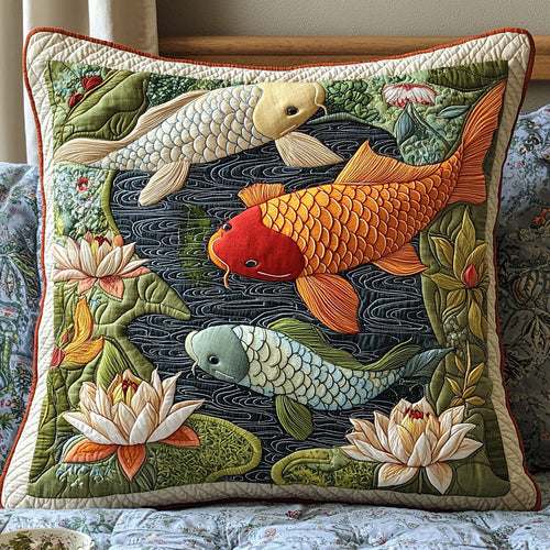 Koi Serenity Quilted Pillow Case NCU0DV6592