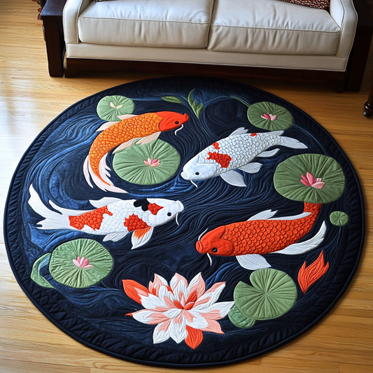 Koi Serenity Quilted Round Mat NCU0DK7614