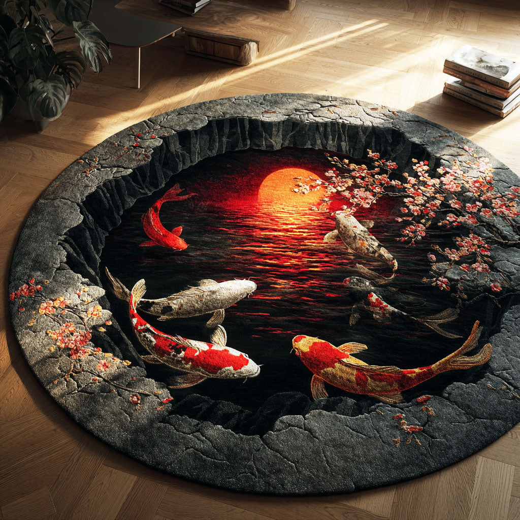 Koi Round Carpet NCU0VT380