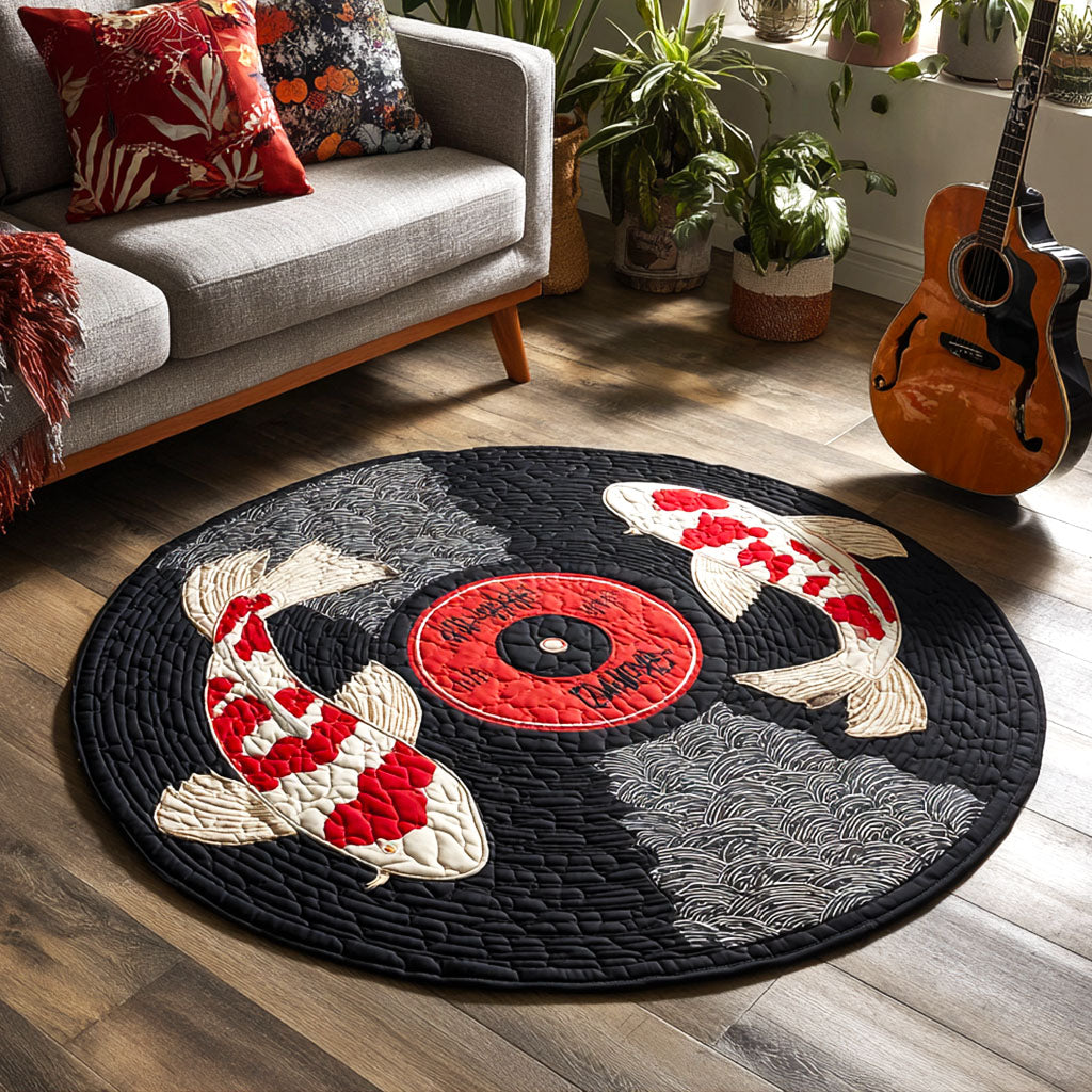 Koi Symphony Quilted Round Mat NCU0TV276