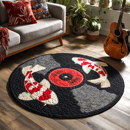 Koi Symphony Quilted Round Mat NCU0TV276