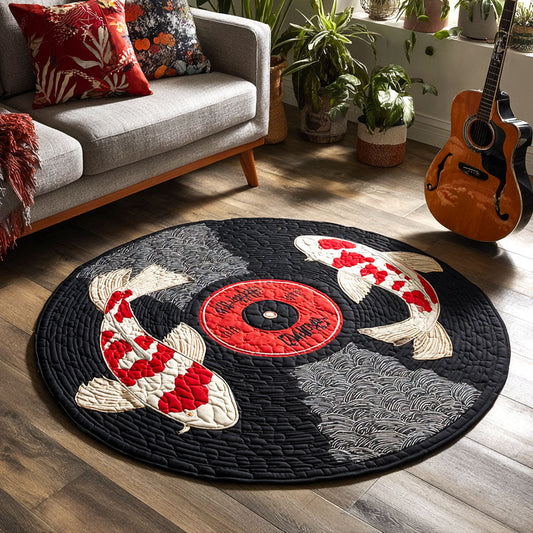 Koi Symphony Quilted Round Mat NCU0TV276